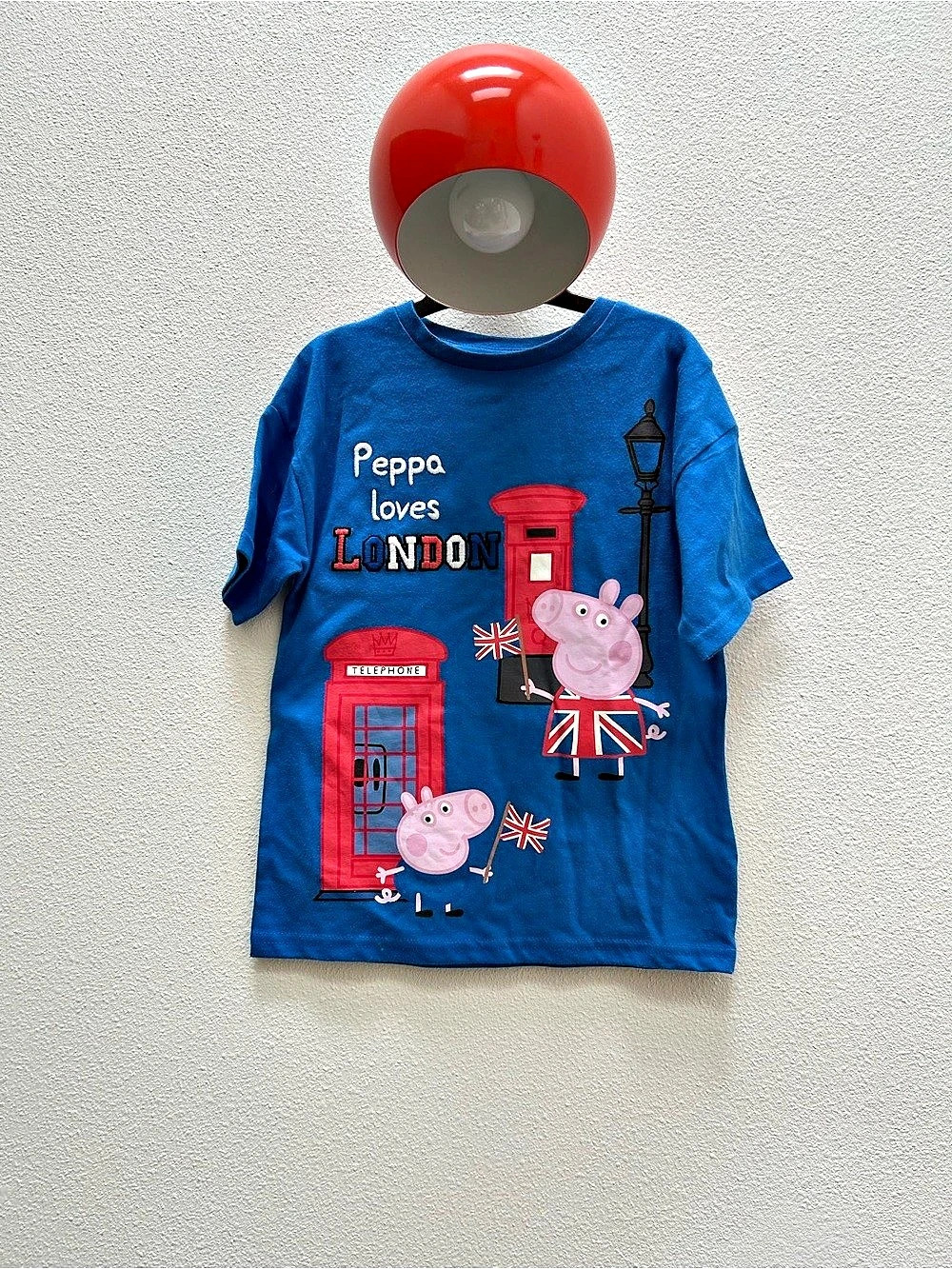 Peppa Pig London T-Shirt Girls Size 5-6 Years Blue NWT